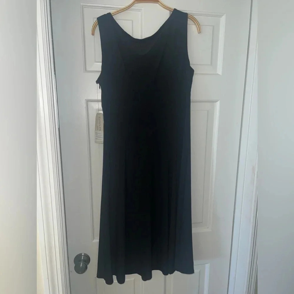 Evan-Picone Sleeveless Dress Black With Open Chest Size 12 NEW Vintage